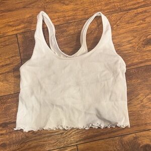 90 Degree By Reflex White Ribbed Tank Top